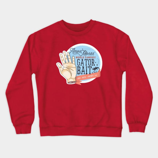 Amos Moses' World Famous Gator Bait Crewneck Sweatshirt by FITmedia